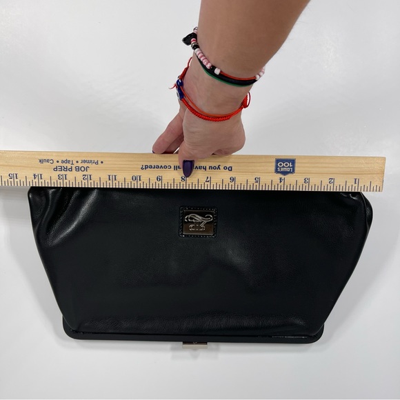 Rosie Pope Maternity Soft Black Leather Diaper Clutch - Picture 14 of 15